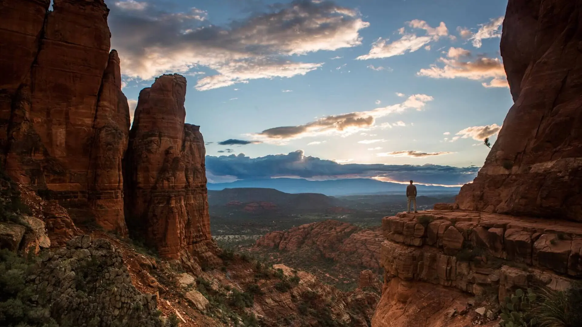 Sedona's red rock formations at sunset