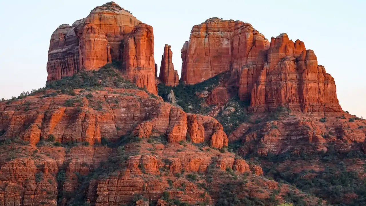 Bell Rock under an open sky
